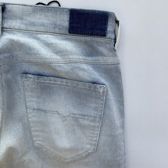 Diesel Women’s Sandy Regular Slim Straight Jeans Light Blue 0681M Size W27 - Picture 12 of 12